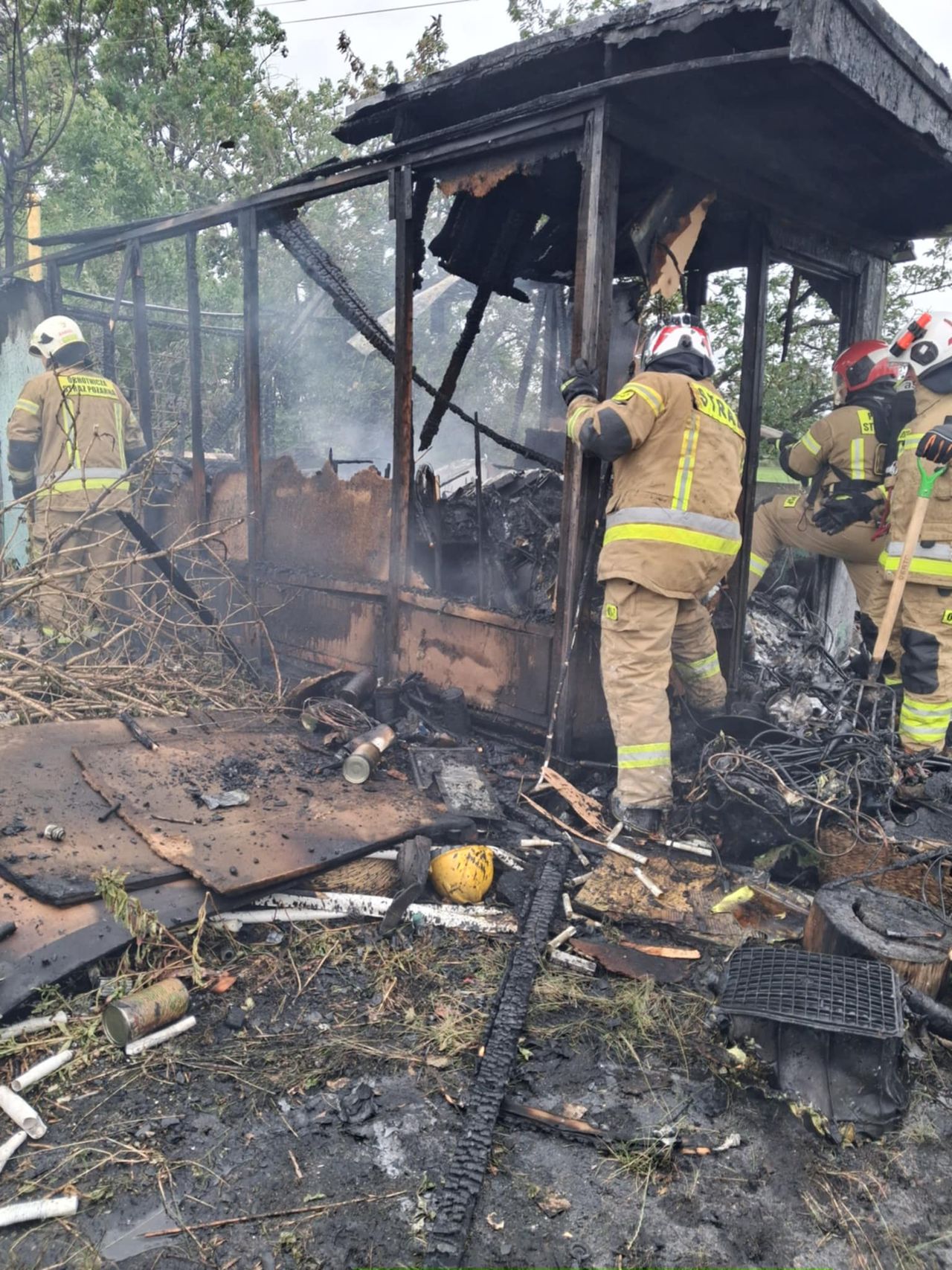 Pożar budynku gospodarczego 