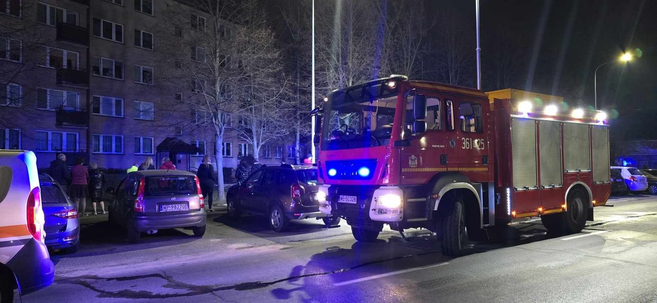 Przy ulicy Rembielińskiego doszło do pożaru śmieci w piwnicy 