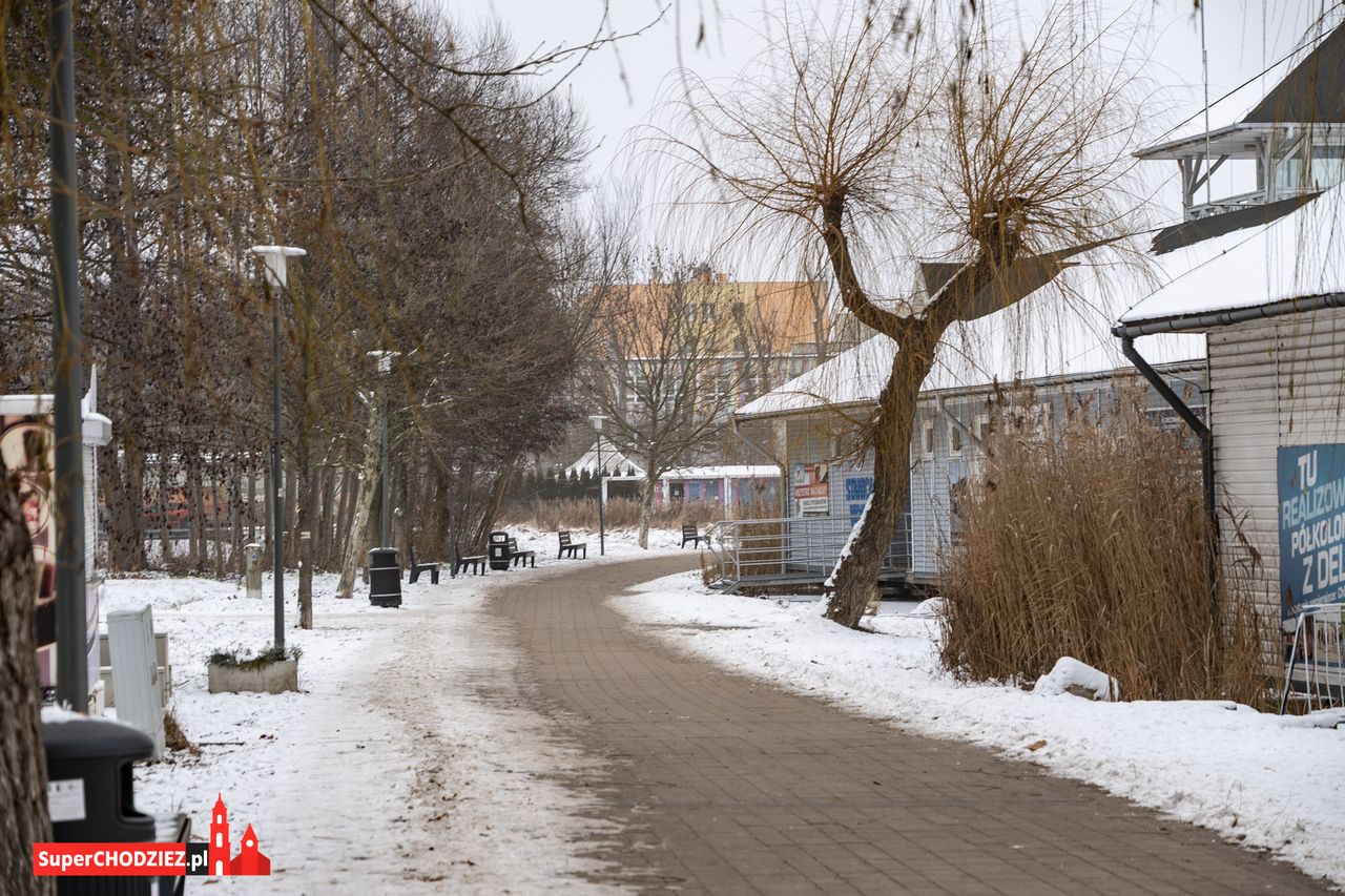 Chodzież, zima, śnieg
