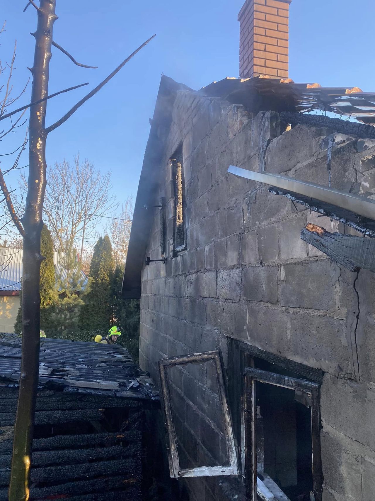 Pożar domu w Wilkanowie