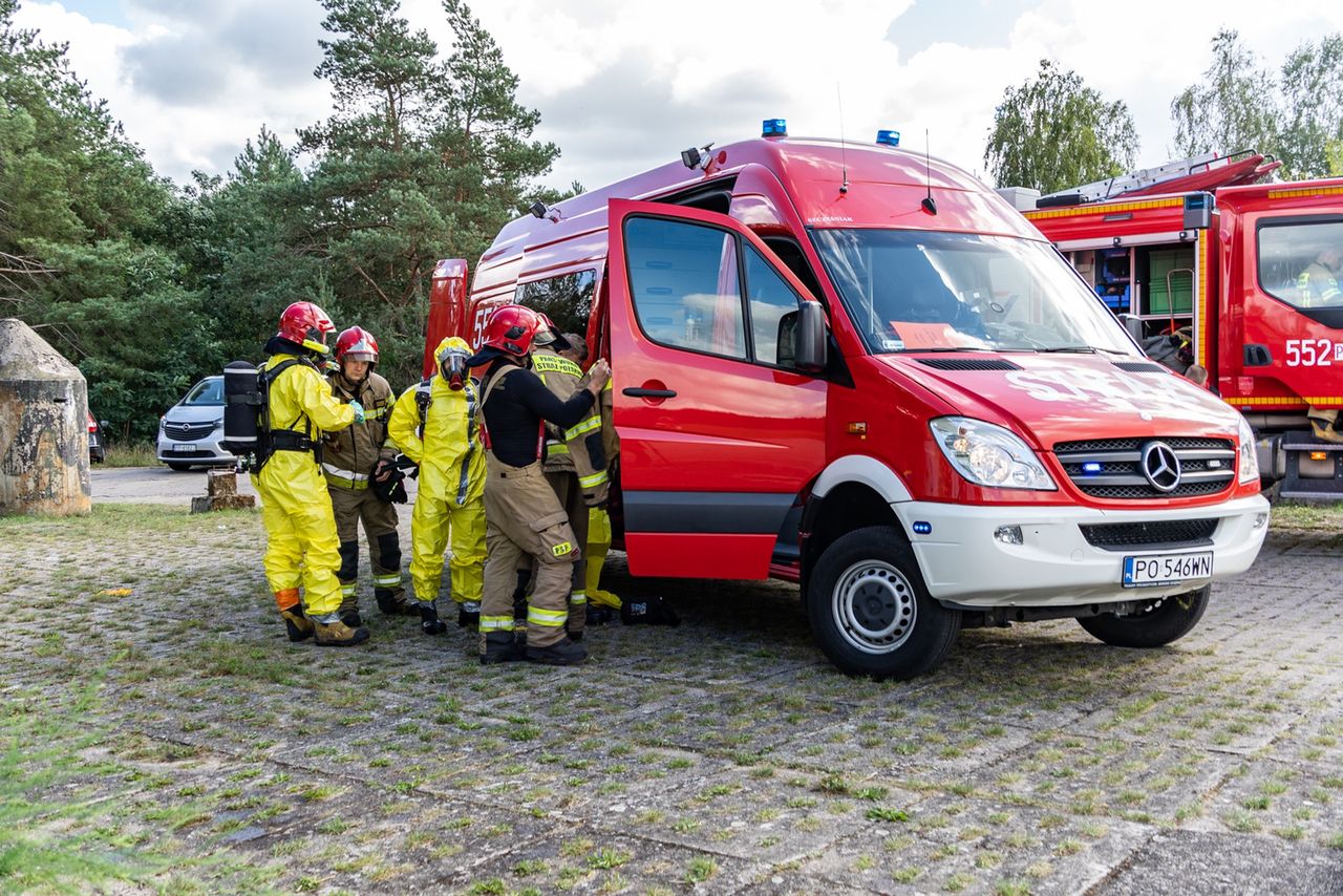 Ćwiczenia na lotnisku w Pile.