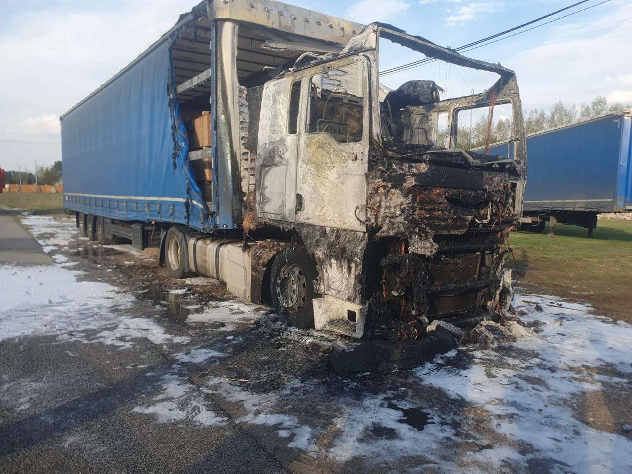 Pożar ciężarówki 