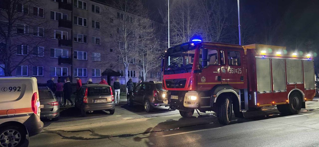 Przy ulicy Rembielińskiego doszło do pożaru śmieci w piwnicy 