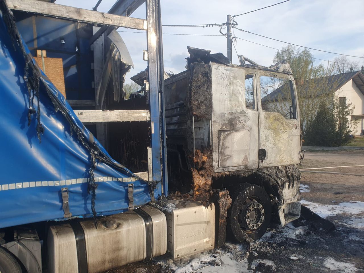 Pożar ciężarówki 