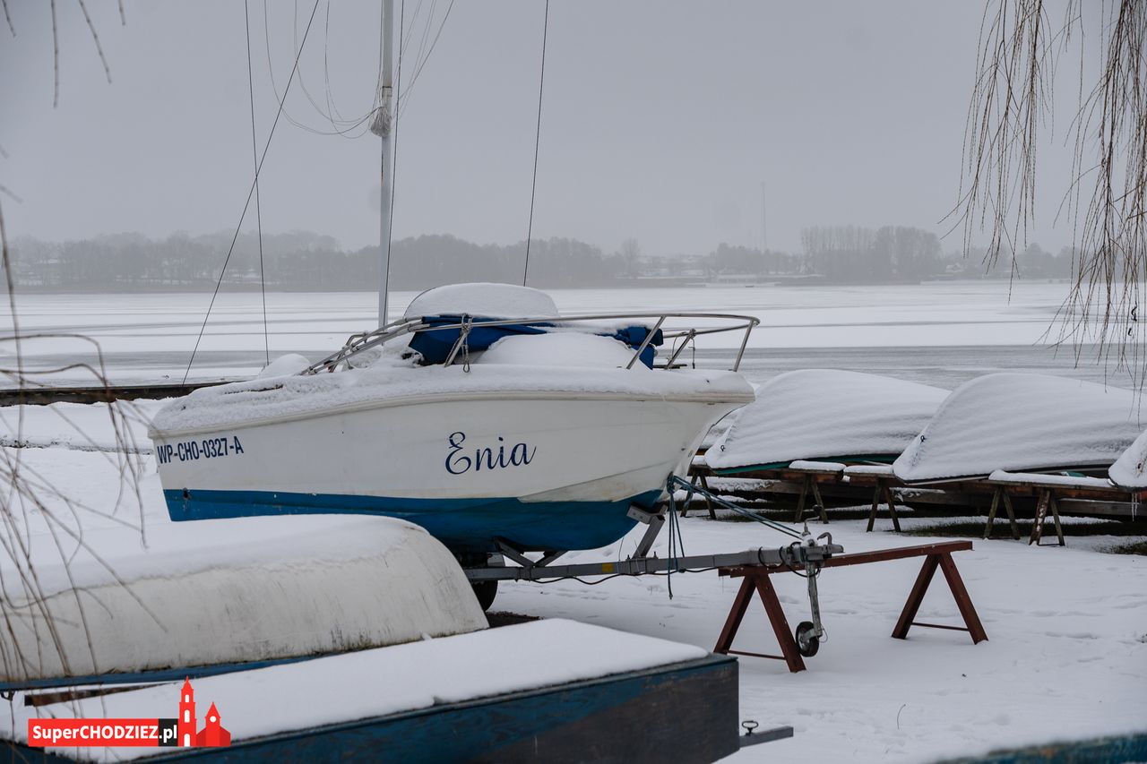 Chodzież, zima, śnieg