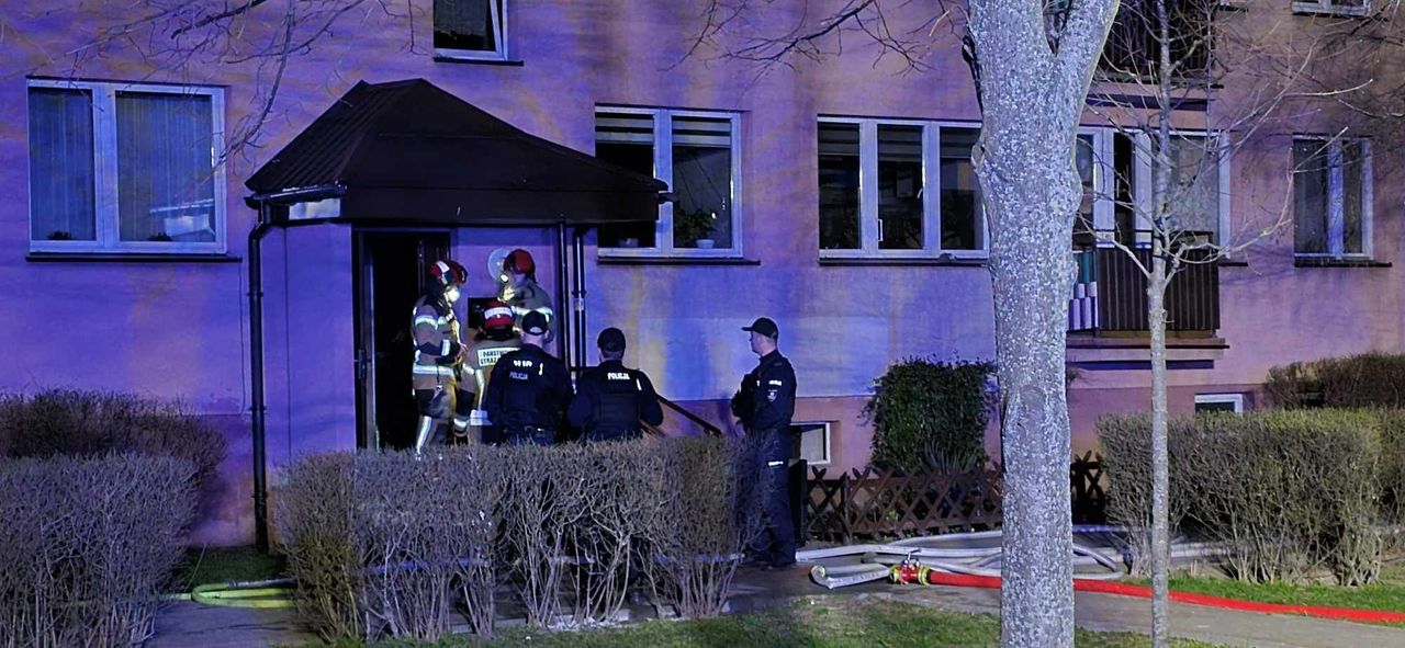 Przy ulicy Rembielińskiego doszło do pożaru śmieci w piwnicy 