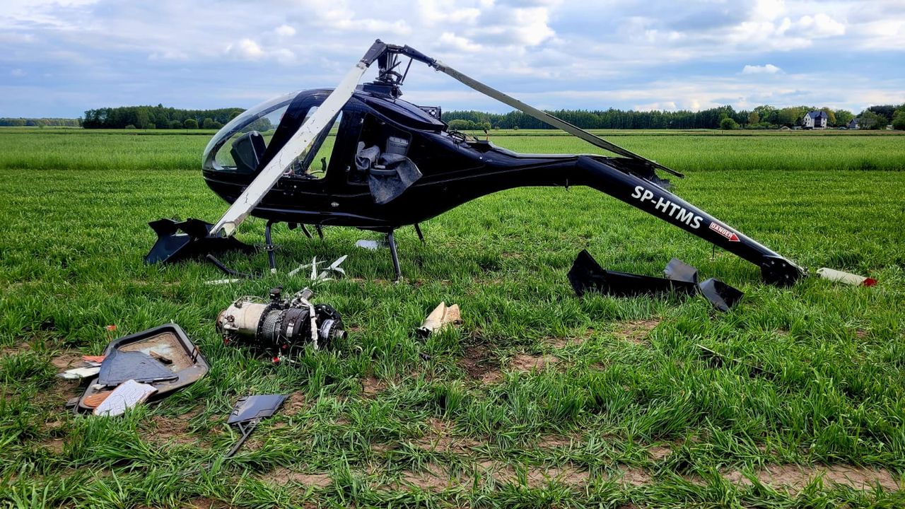 Awaryjne lądowanie helikoptera