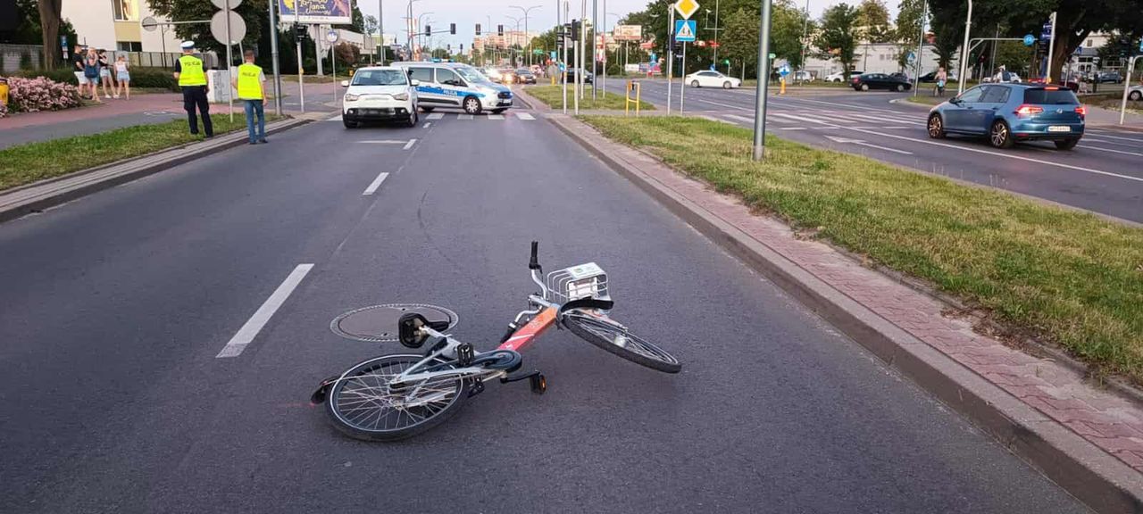 Potrącenie rowerzysty
