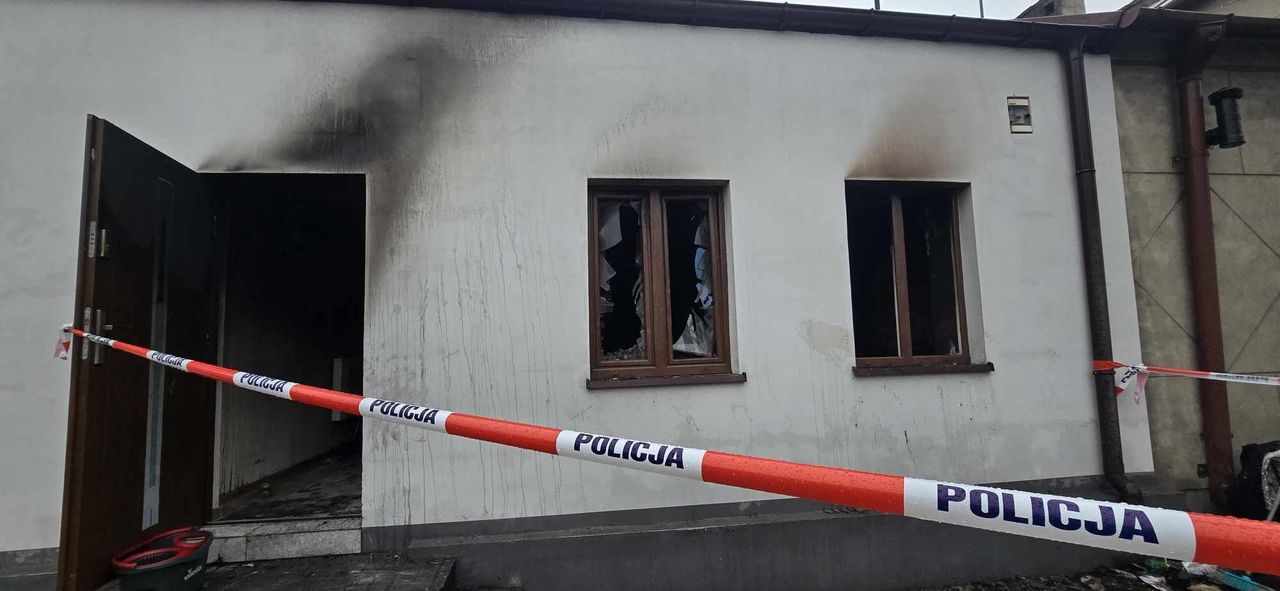 Pożar domu w Drobinie 