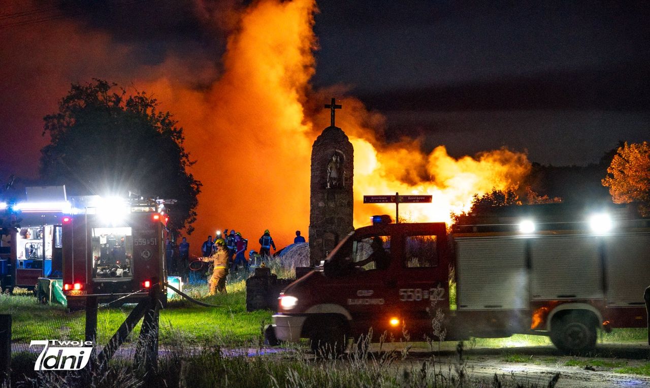 Pożar, Krostkowo, straż, pole