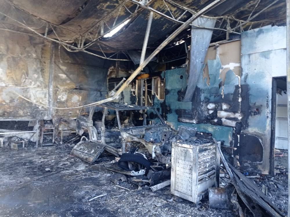 Pożar warsztatu 
