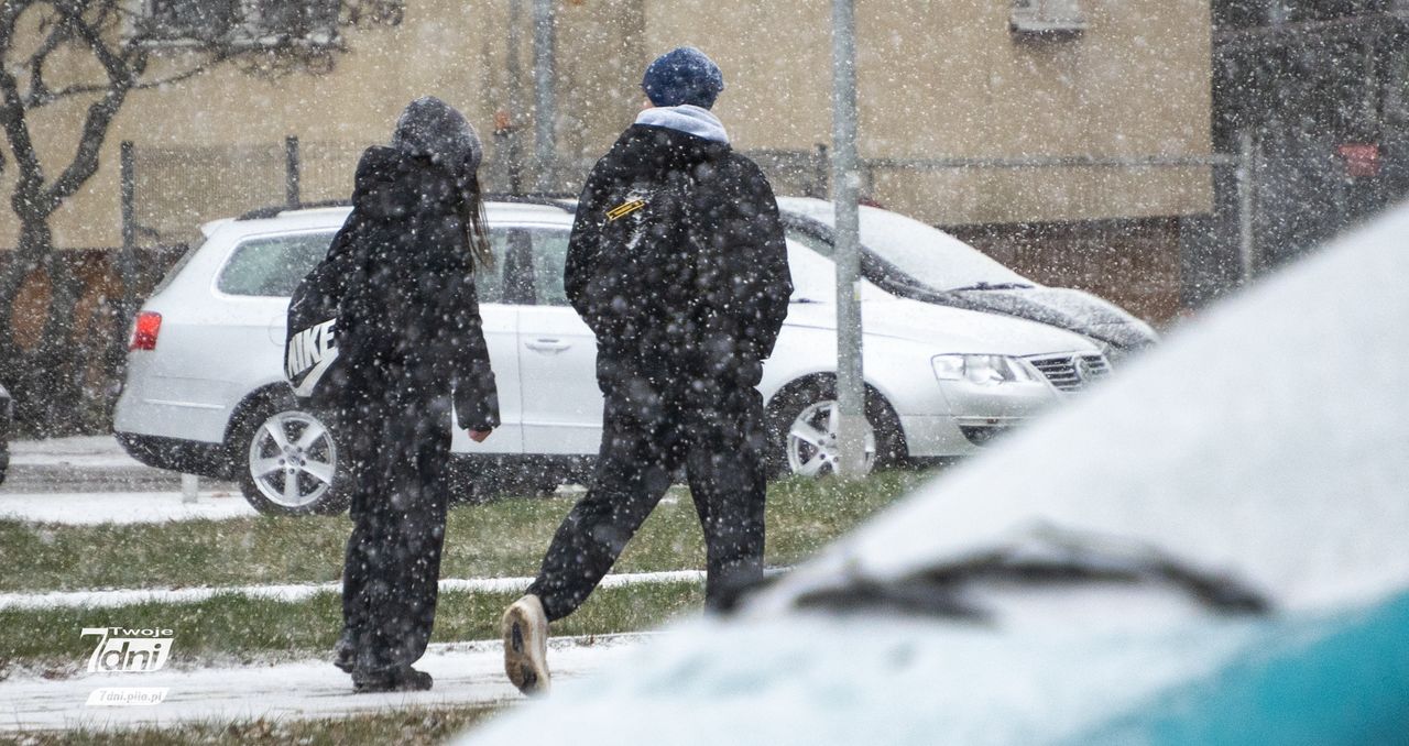Piła, zima, śnieg