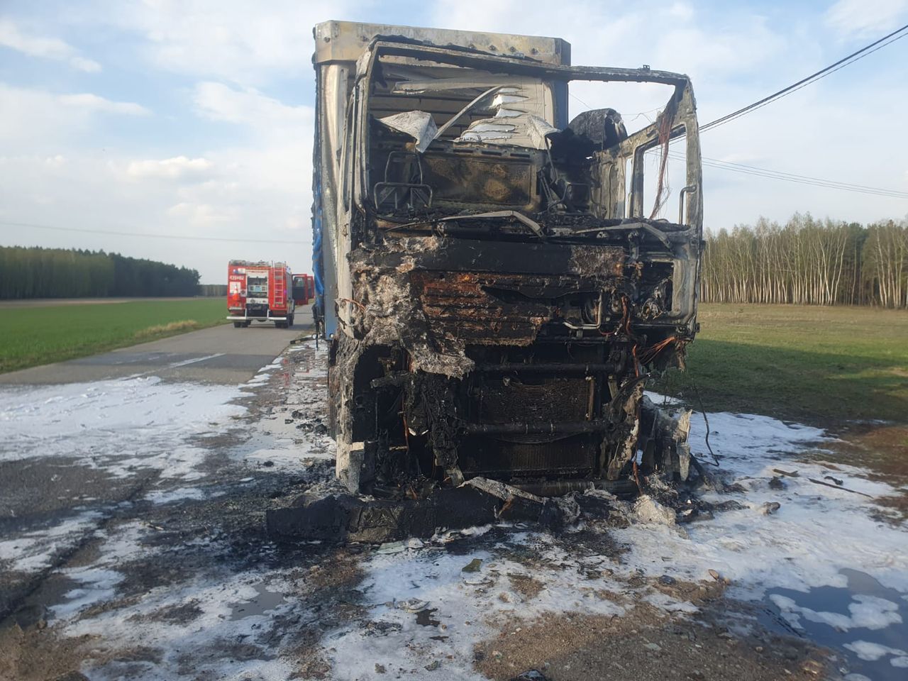 Pożar ciężarówki 