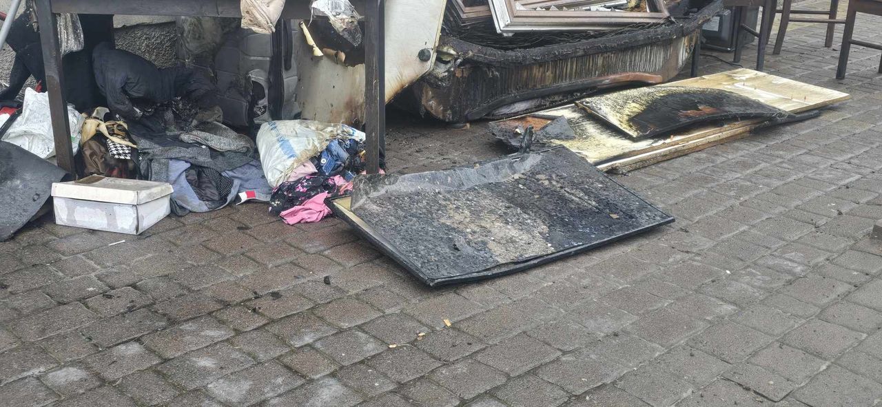 Pożar domu w Drobinie 