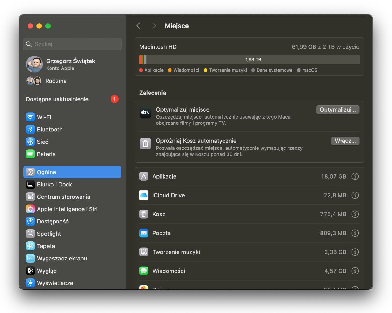 MacBook Pro m4 dysk