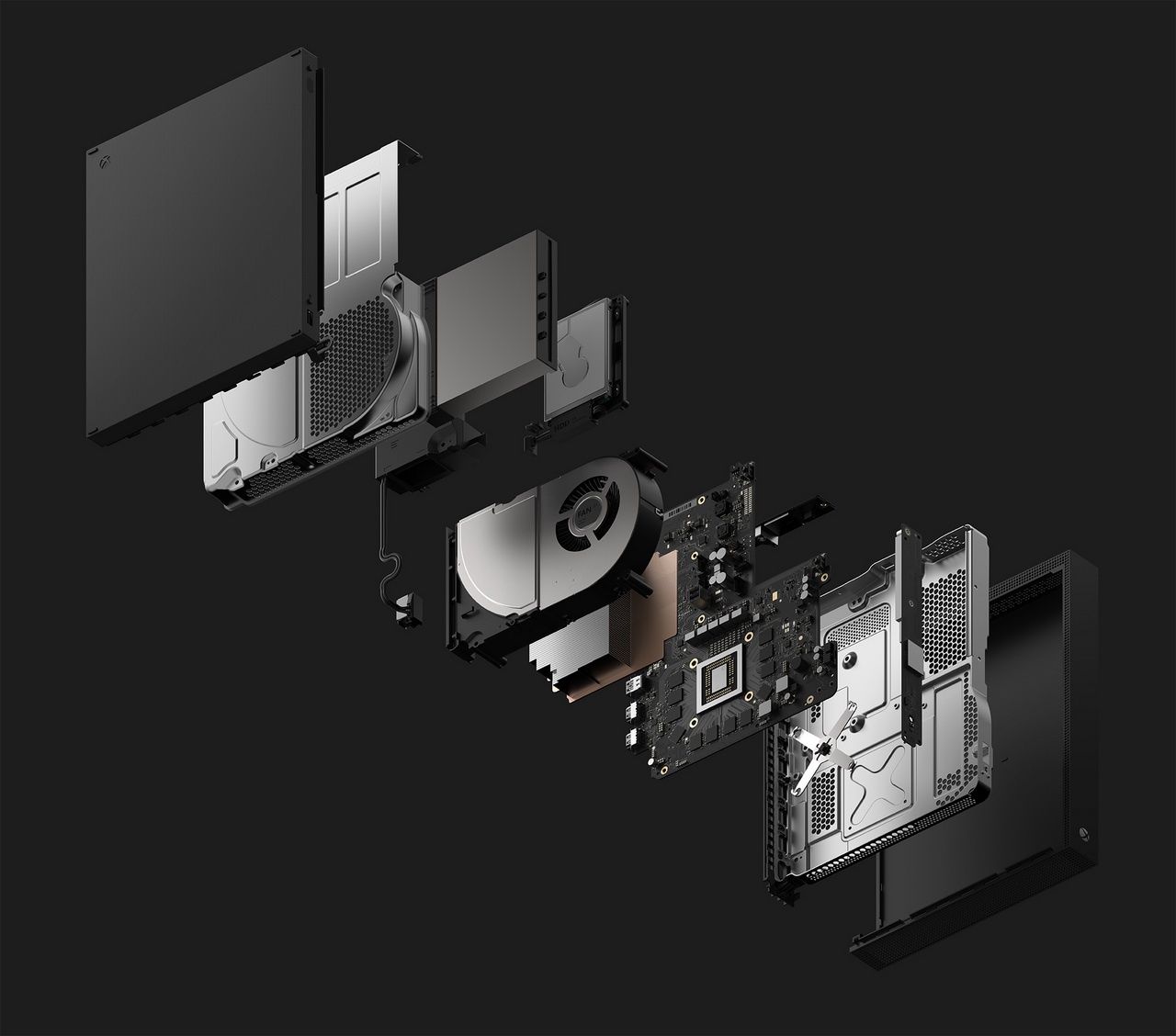 Xbox One X od środka