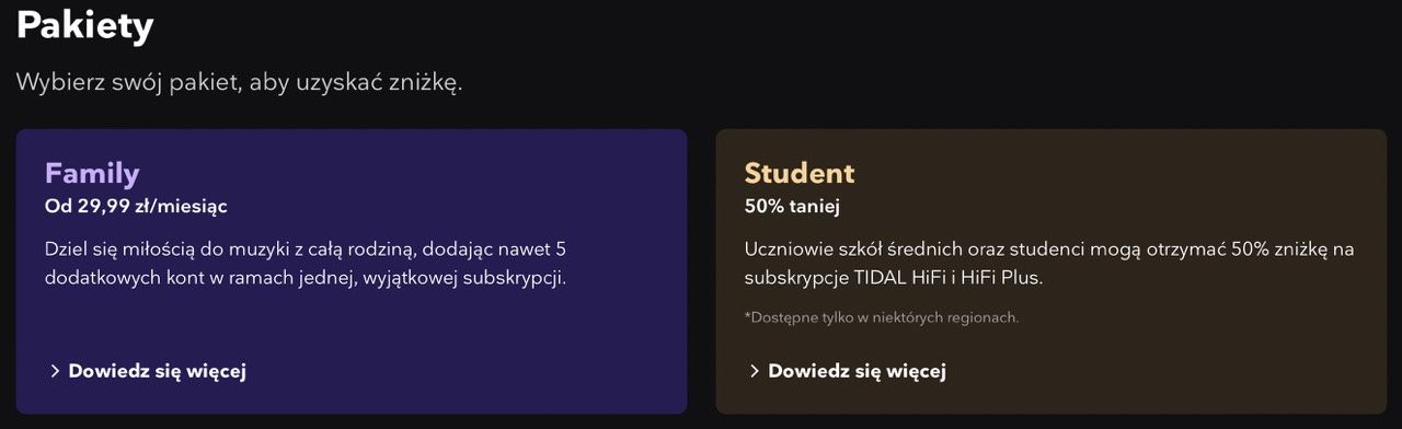 ile kosztuje tidal