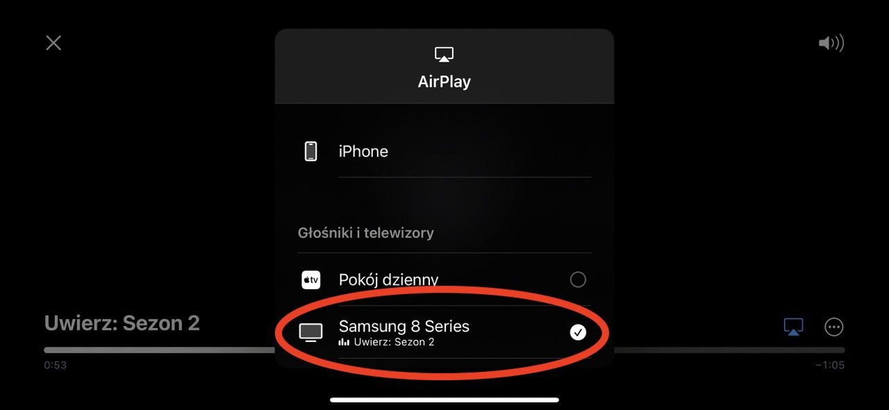 połączenie iPhone z TV
