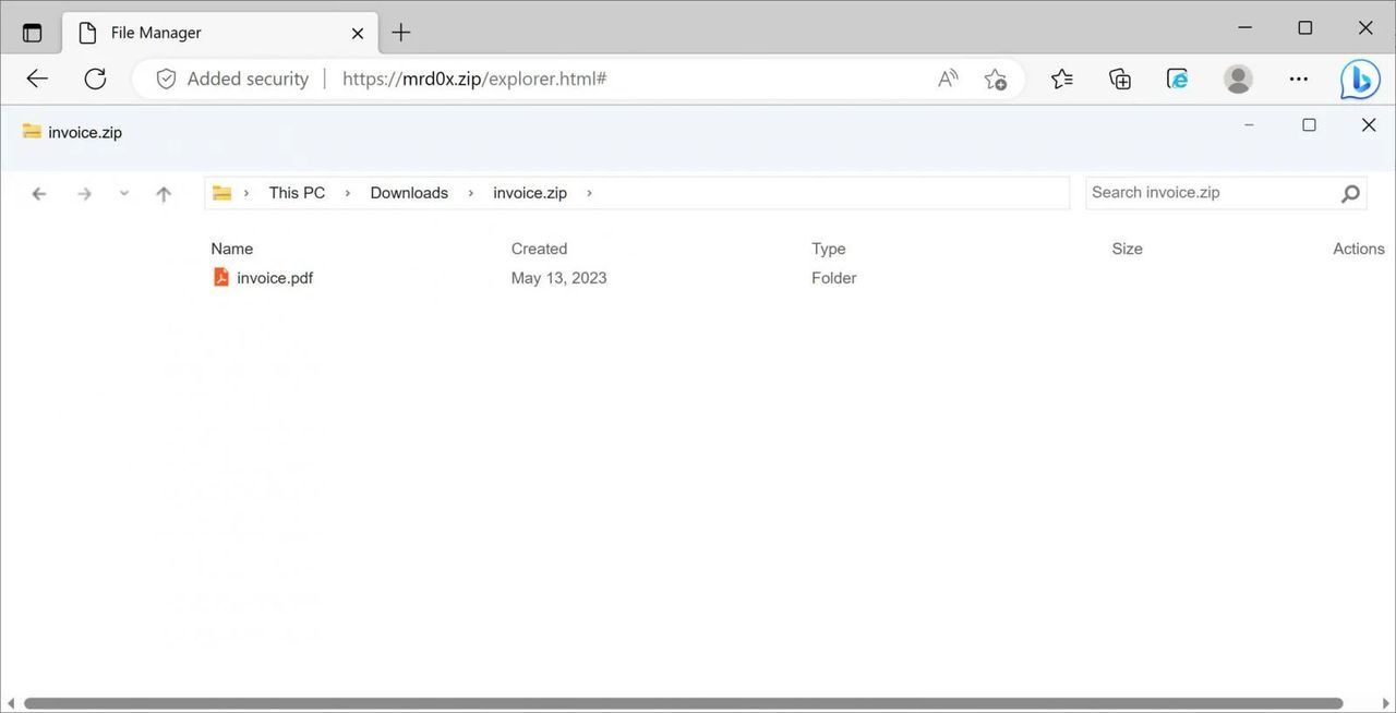 Fałszywy File Explorer