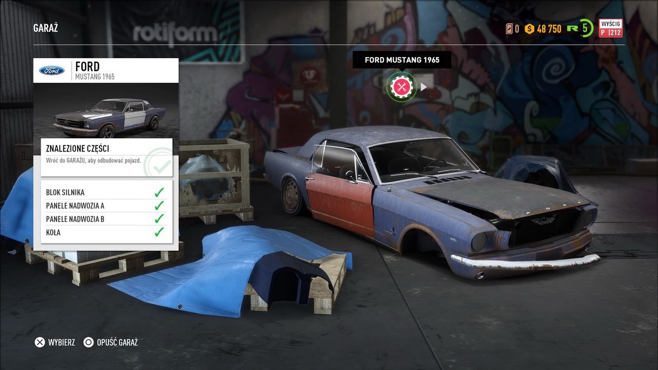Need for Speed: Payback - wrak Mustanga