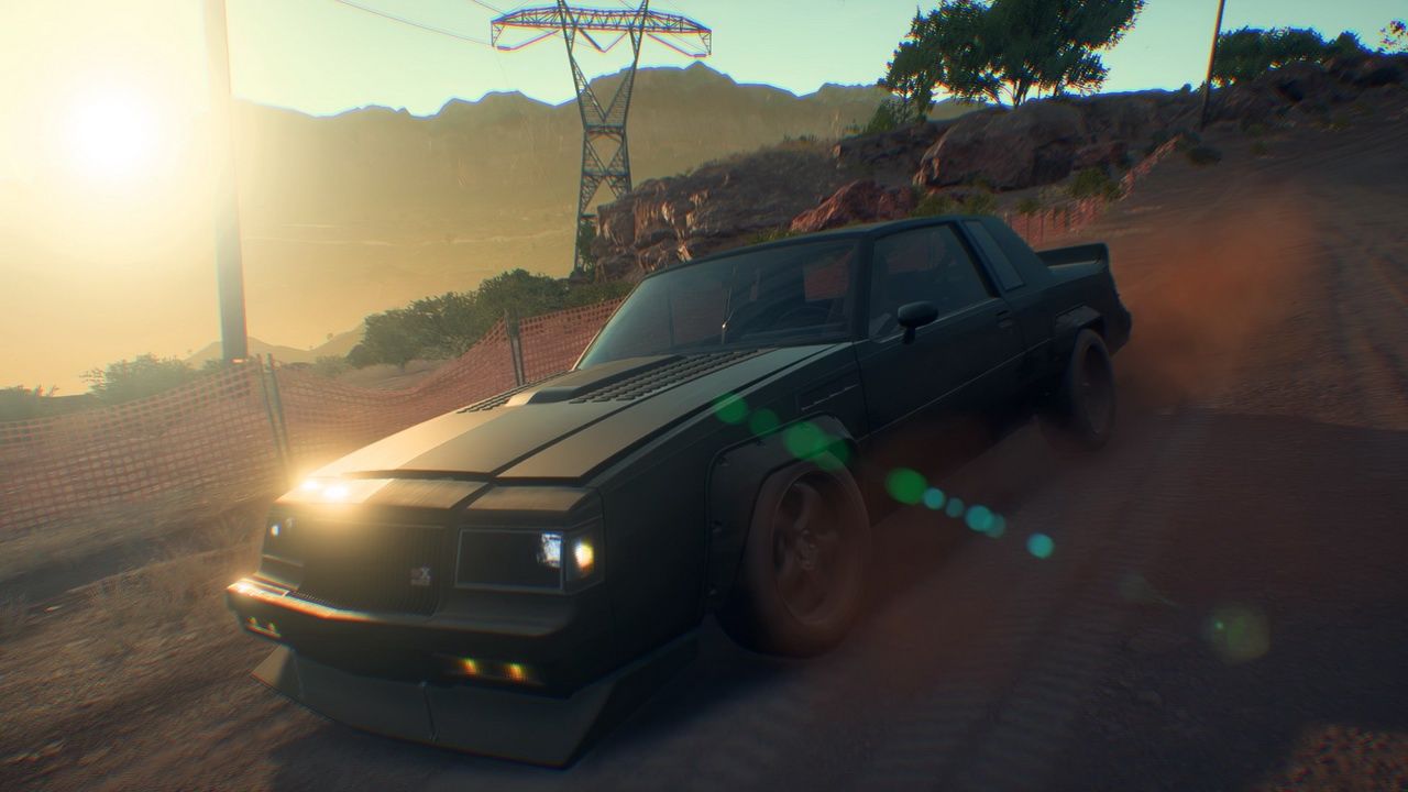 Need for Speed: Payback - samochód na tle wschodzącego słońca