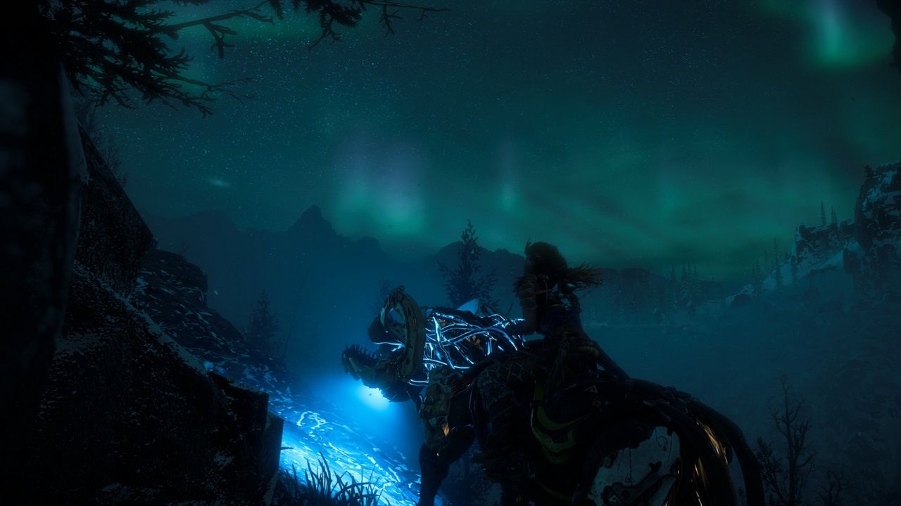 Horizon Zero Dawn: The Frozen Wilds - zorza polarna