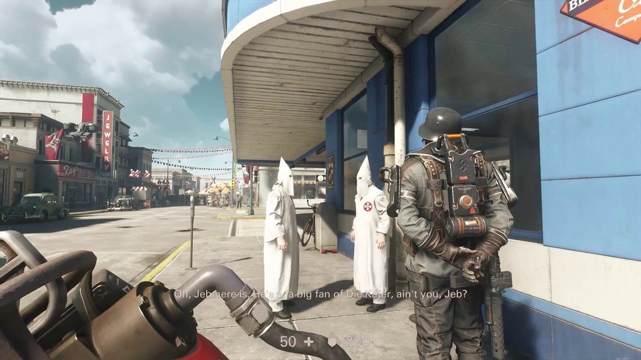 Wolfenstein II: The New Colossus - naziści i ku klux klan