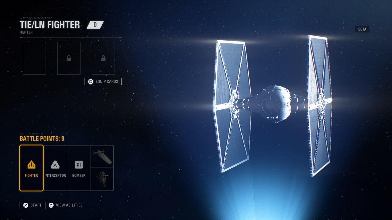 Star Wars: Battlefront II - wybór statku