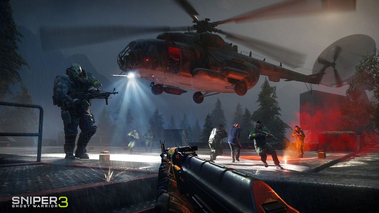 Sniper: Ghost Warrior 3 - helikopter na lądowisku