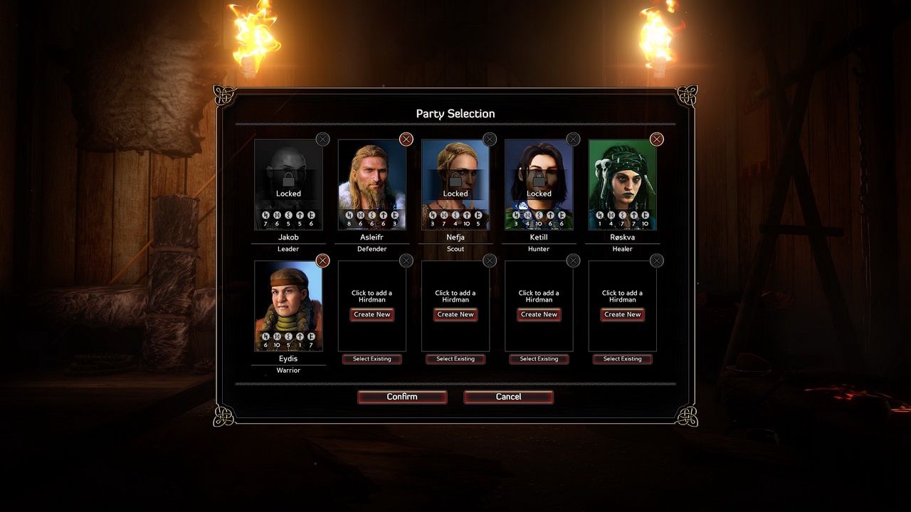 Expeditions: Viking – wybór członków oddziału