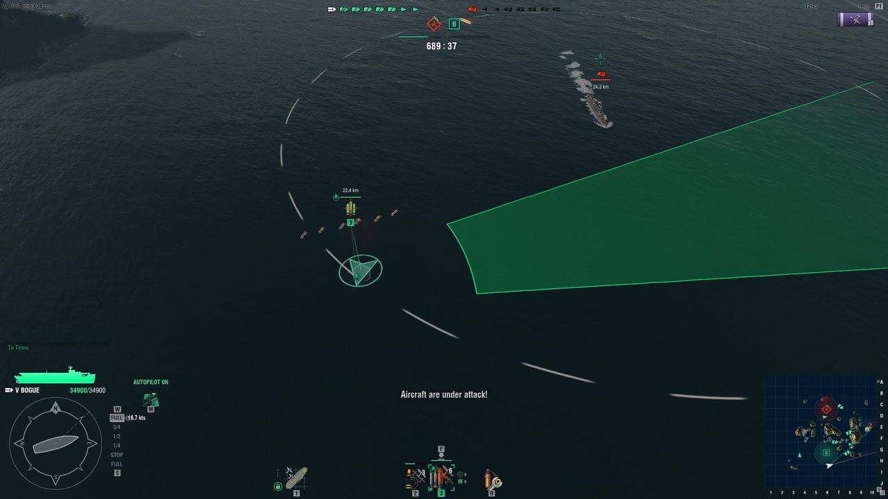 World of Warships - atak z lotniskowca
