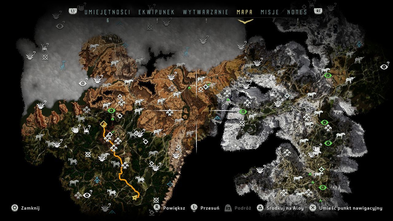 Horizon Zero Dawn - olbrzymia mapa-raj dla zbieraczy
