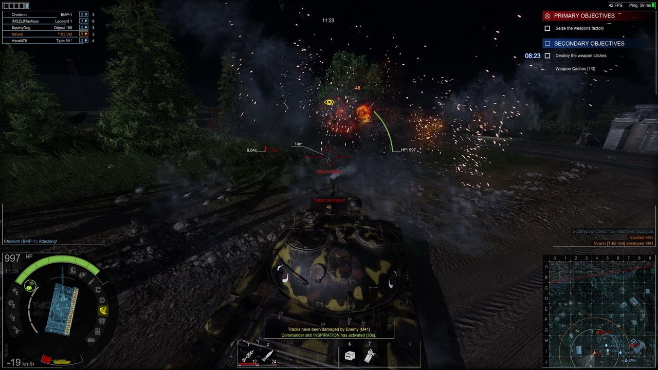 Armored Warfare - niezłe efekty cząsteczkowe
