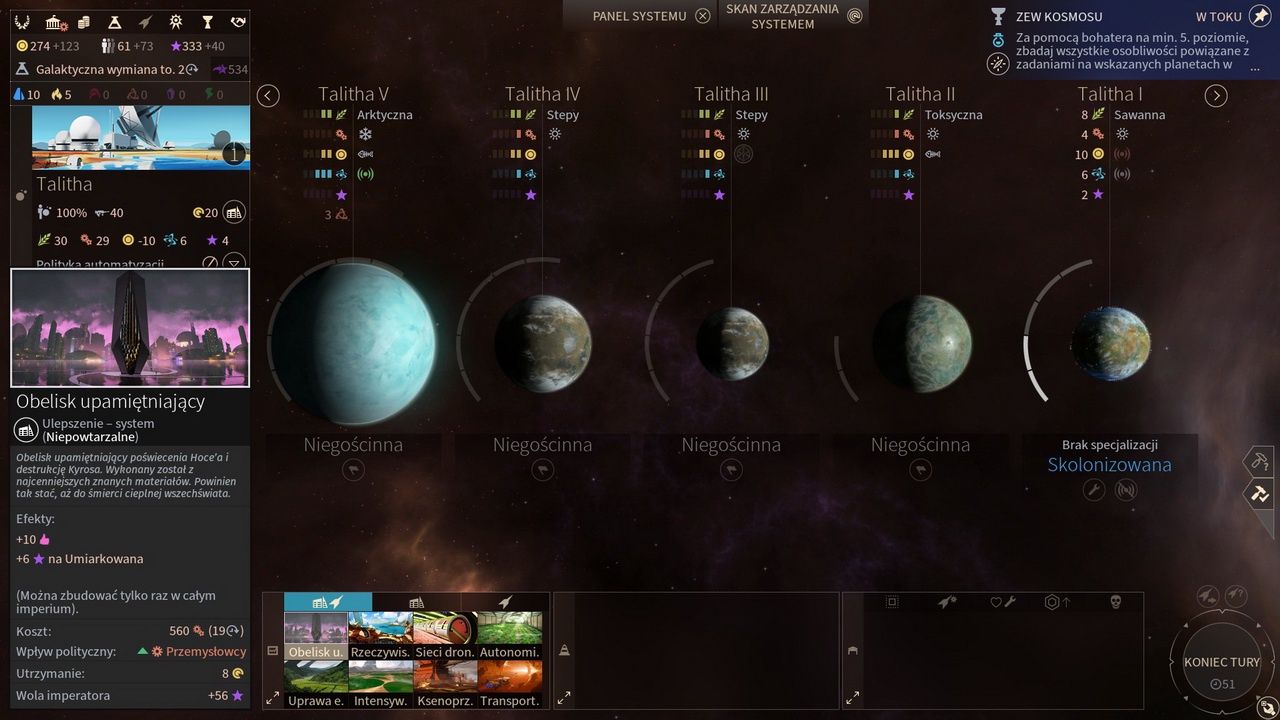 Endless Space 2 - przegląd planet systemu