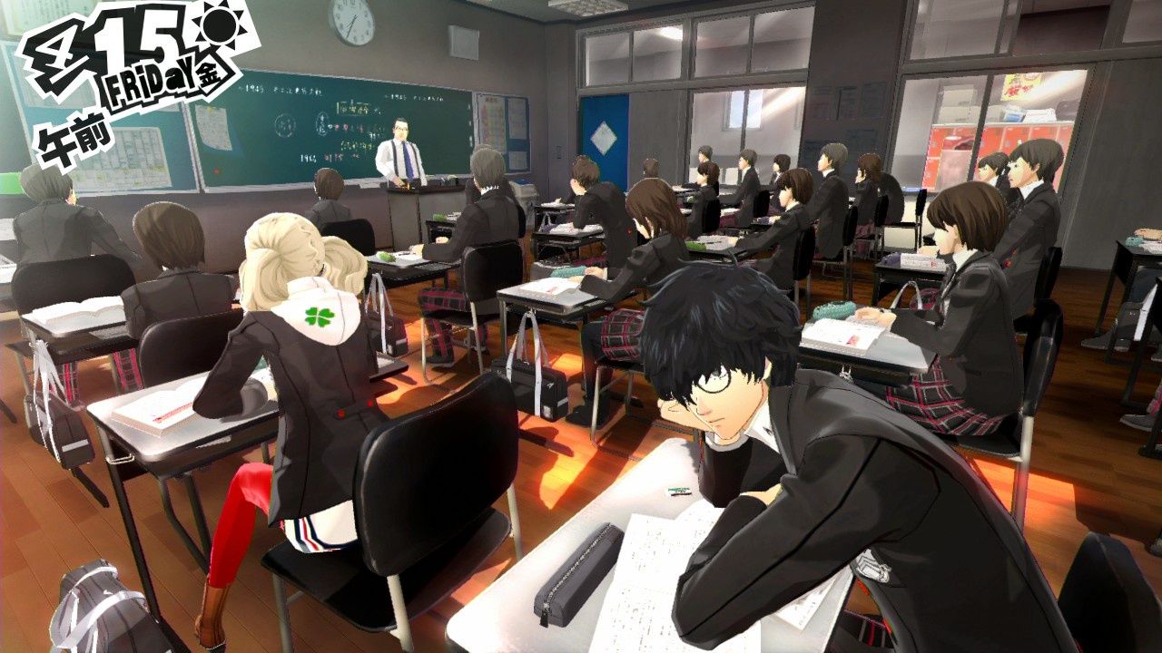 Persona 5 - w ławce szkolnej