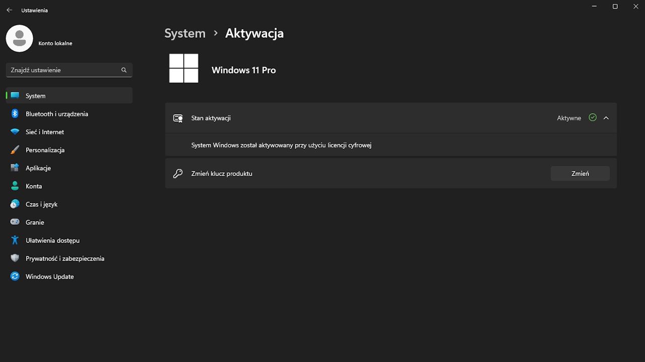 Aktywacja systemu Windows