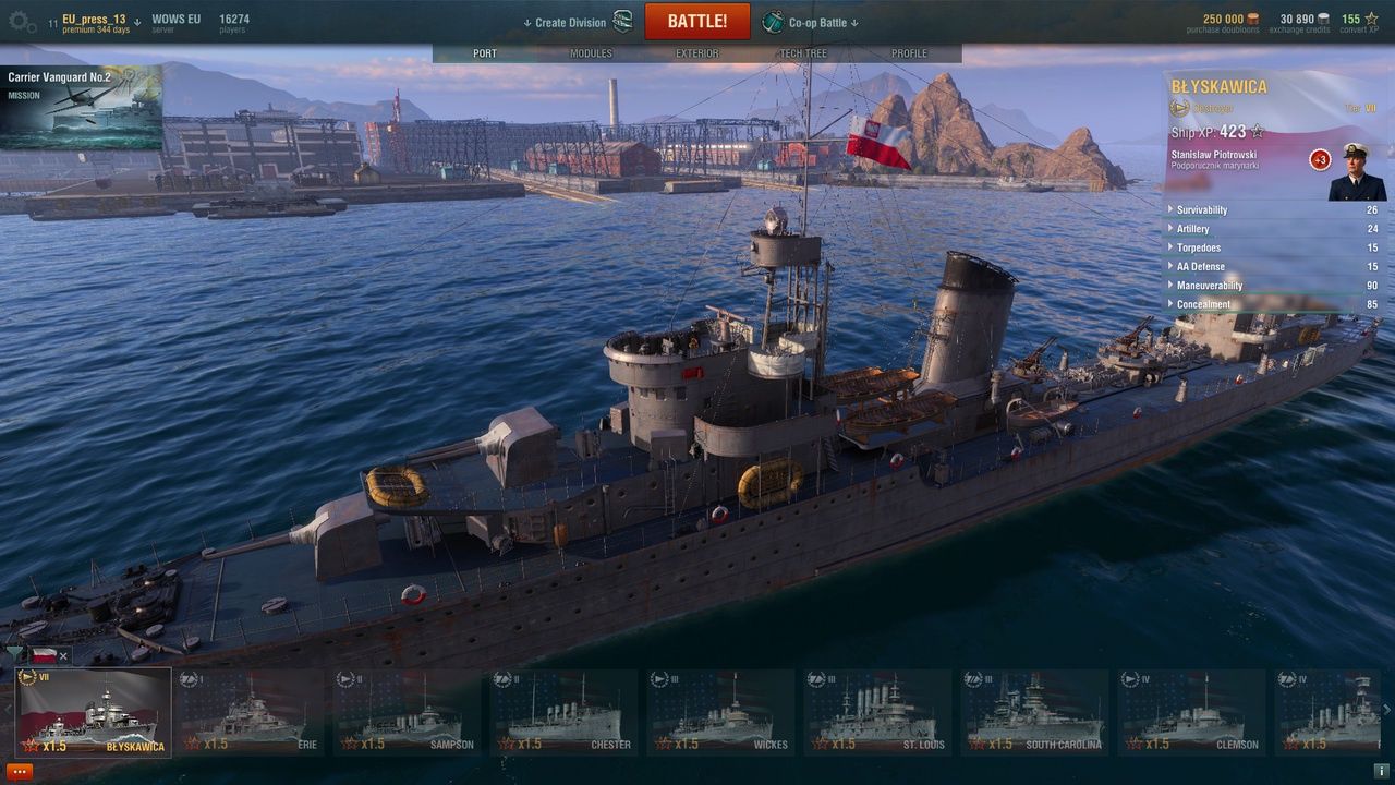 World of Warships - ORP Błyskawica