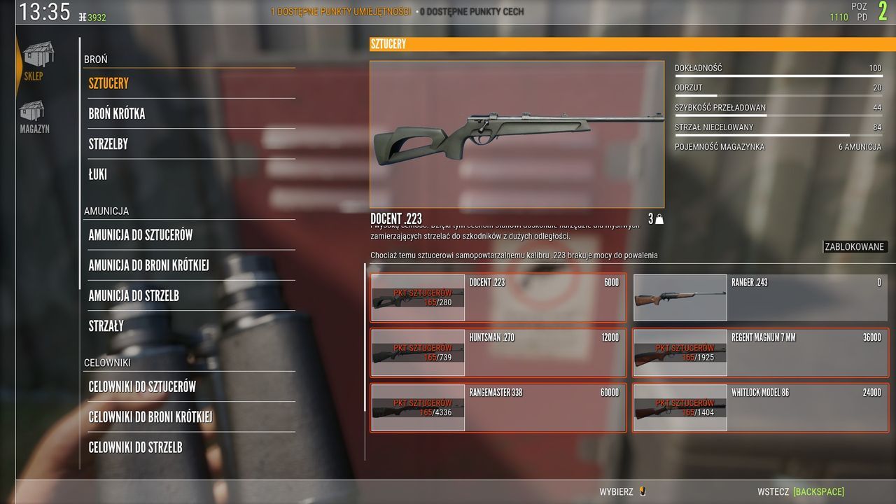 theHunter: Call of the Wild - dostępny arsenał broni