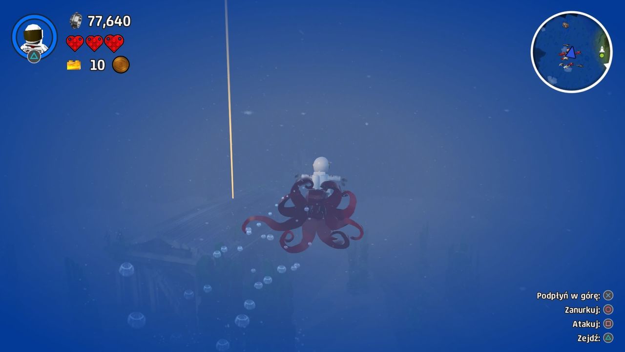 LEGO Worlds - pływanie pod wodą na ośmiornicy