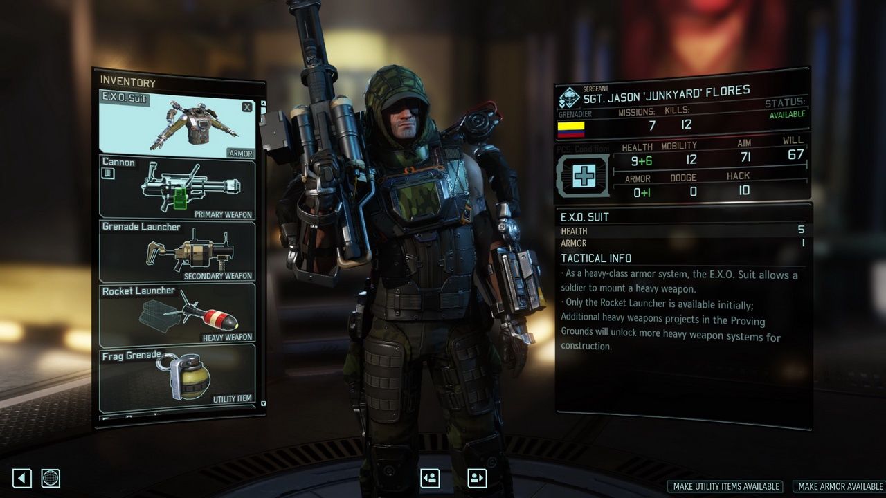 XCOM 2 - grenadier w exoszkielecie