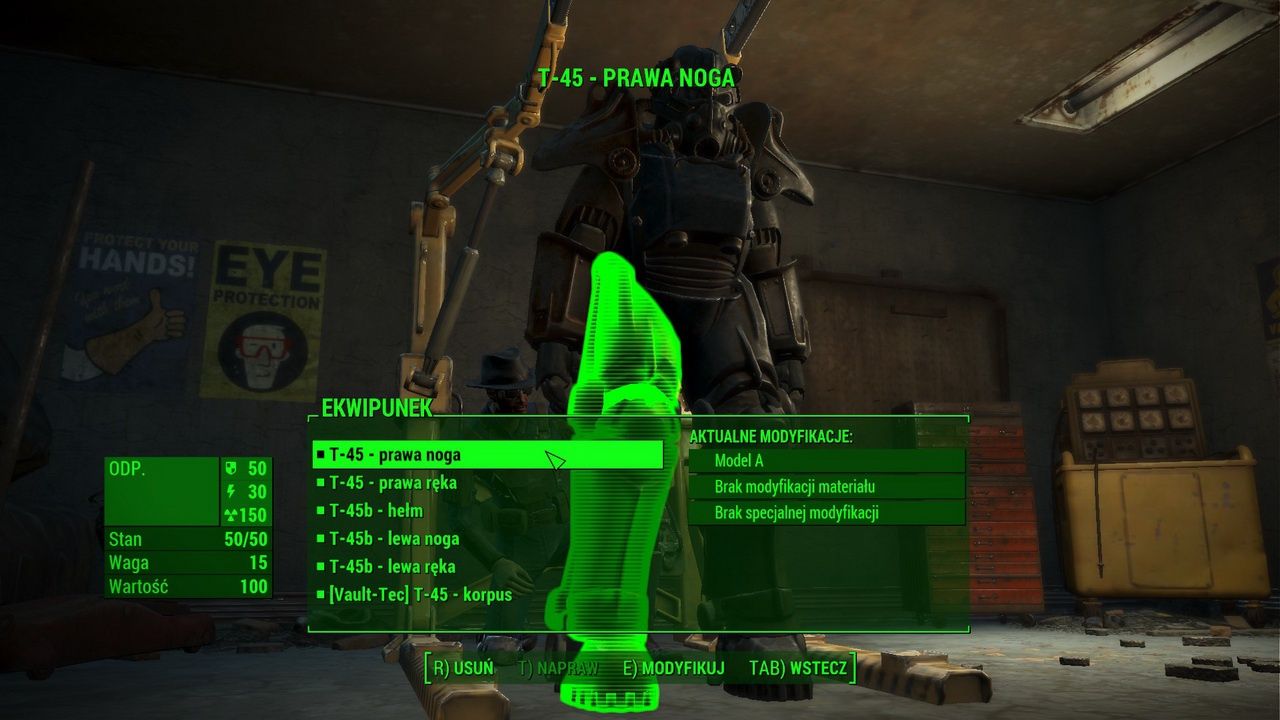 Fallout 4 - modyfikowanie elementów pancerza
