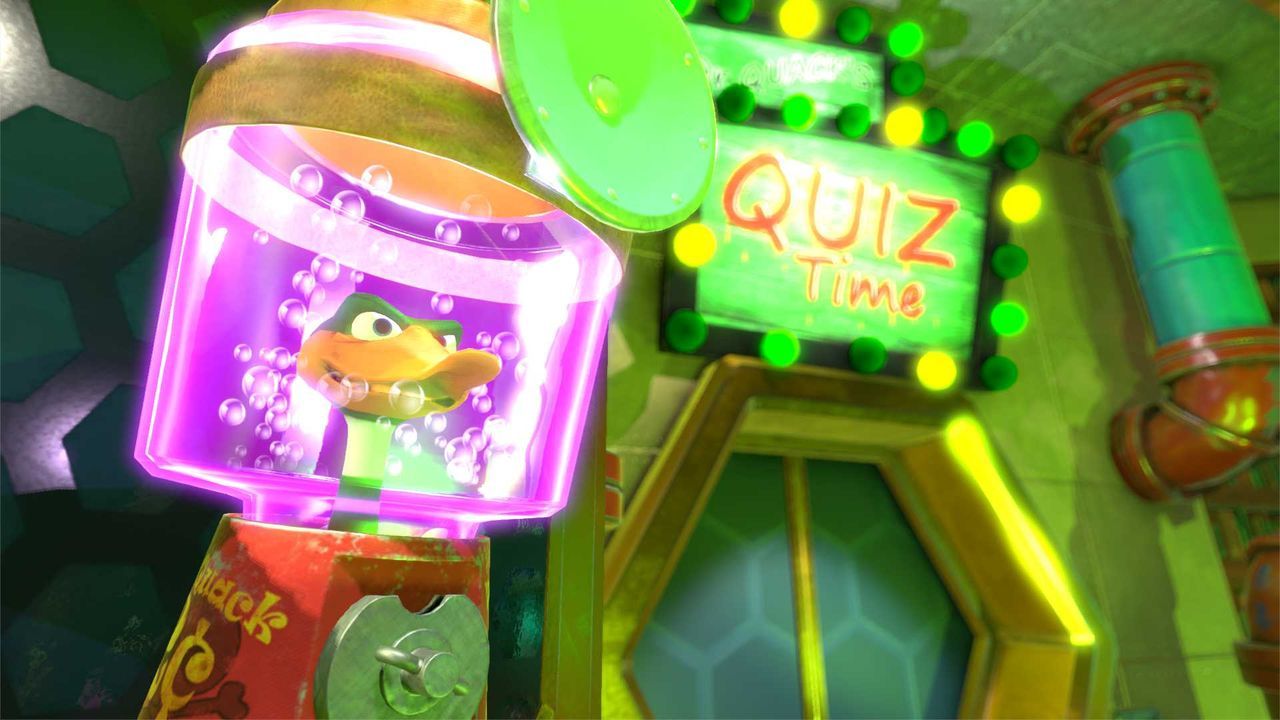 Yooka-Laylee - kaczka w dystrybutorze gum do żucia