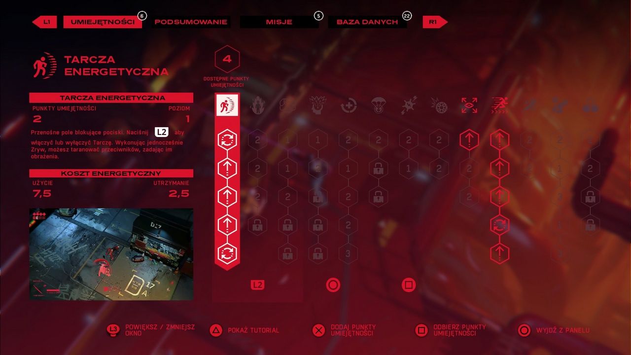 Ruiner - tablica rozwoju postaci