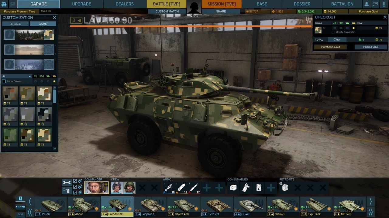 Armored Warfare - nakładanie kamuflażu
