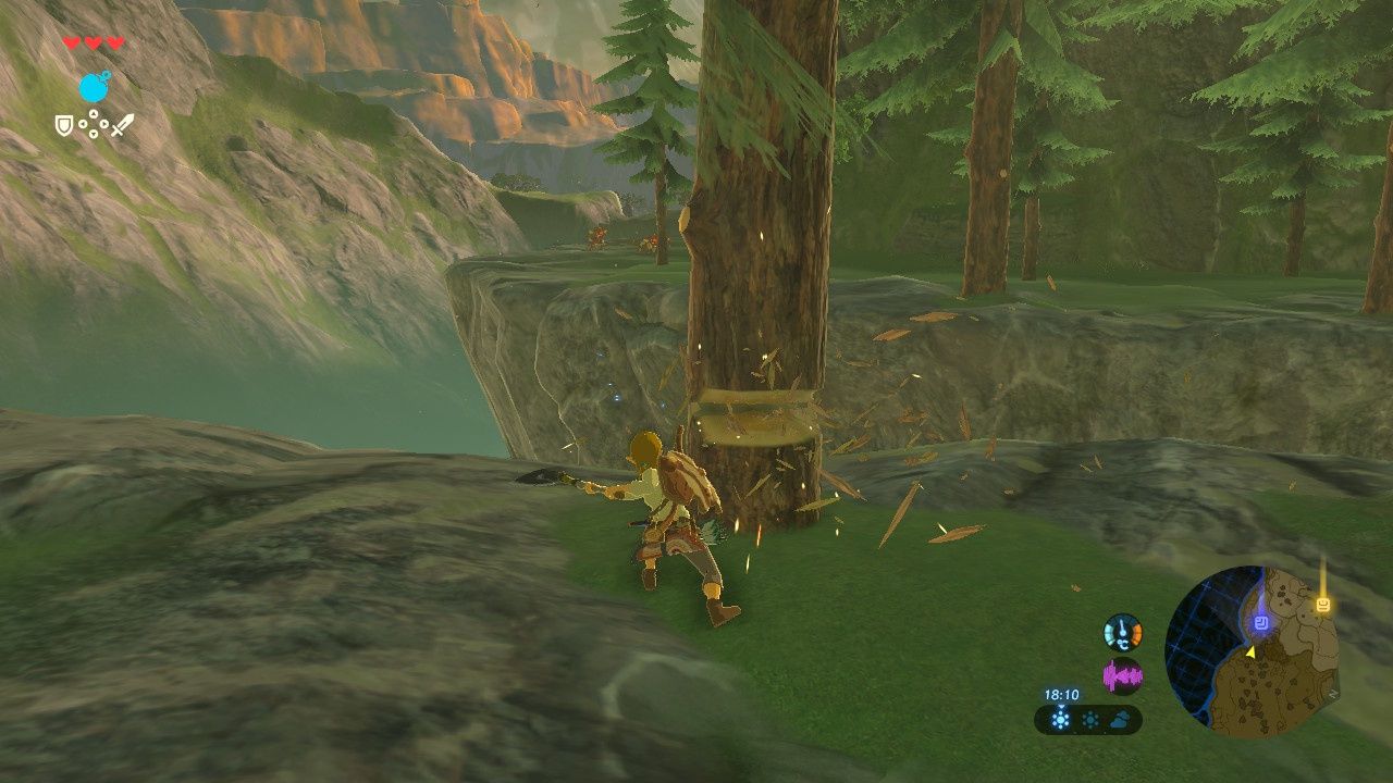 Legend of Zelda: Breath of the Wild - ścinanie drzewa