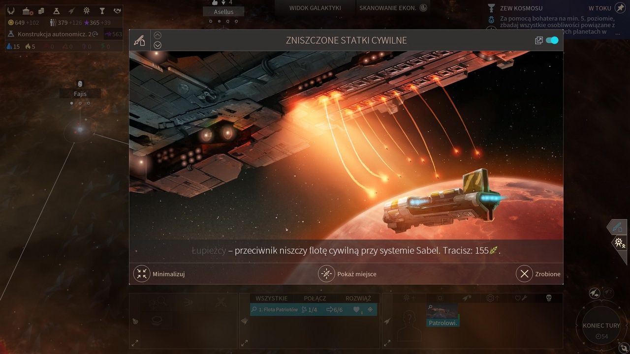 Endless Space 2 - atak na statki