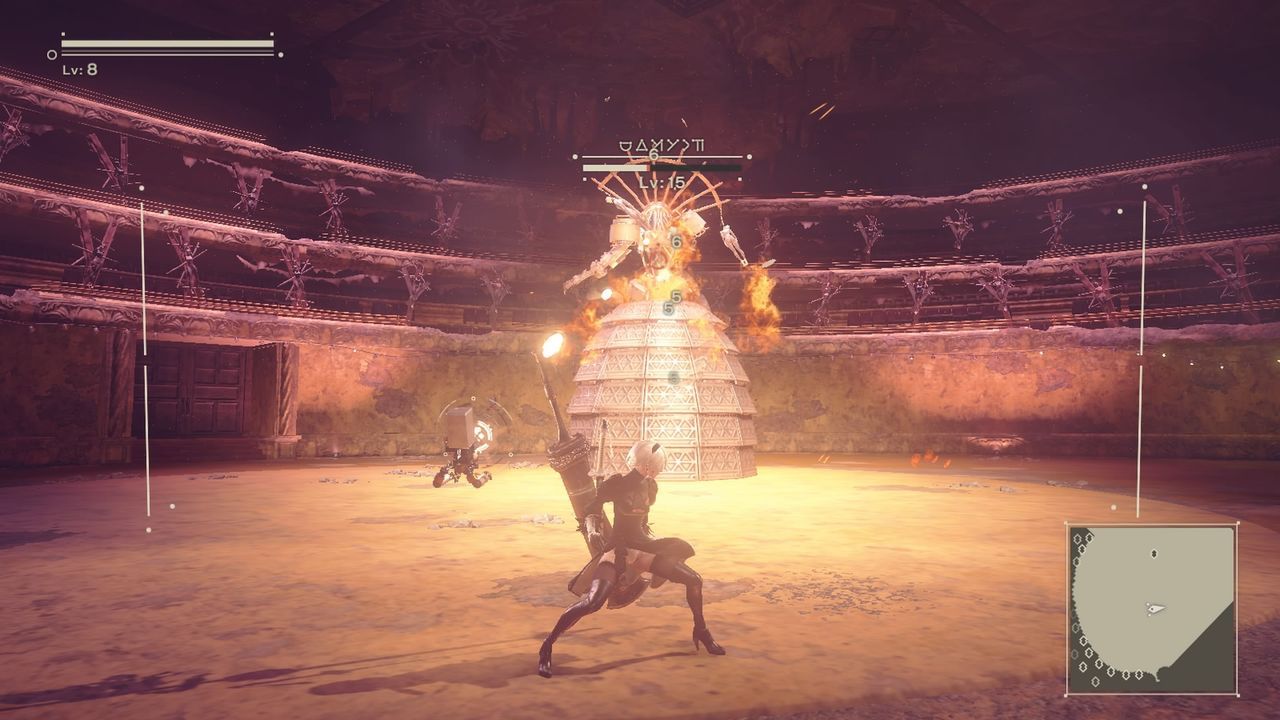 Nier: Automata - walka z teatralnym bossem