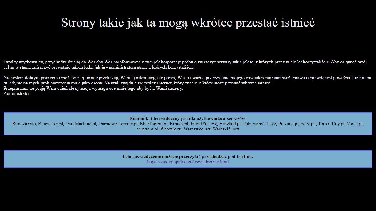Informacja ze strony