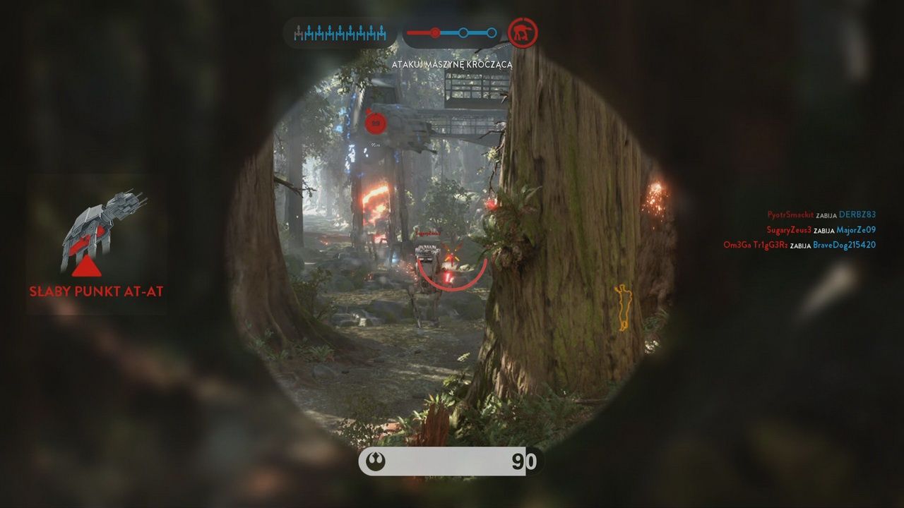 Star Wars Battlefront - strzał do AT-ST