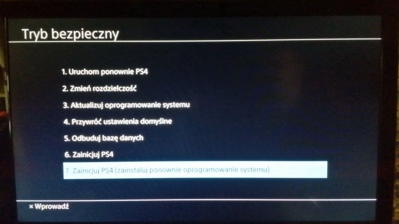 Systemowy tryb bezpieczeństwa w Playstation 4